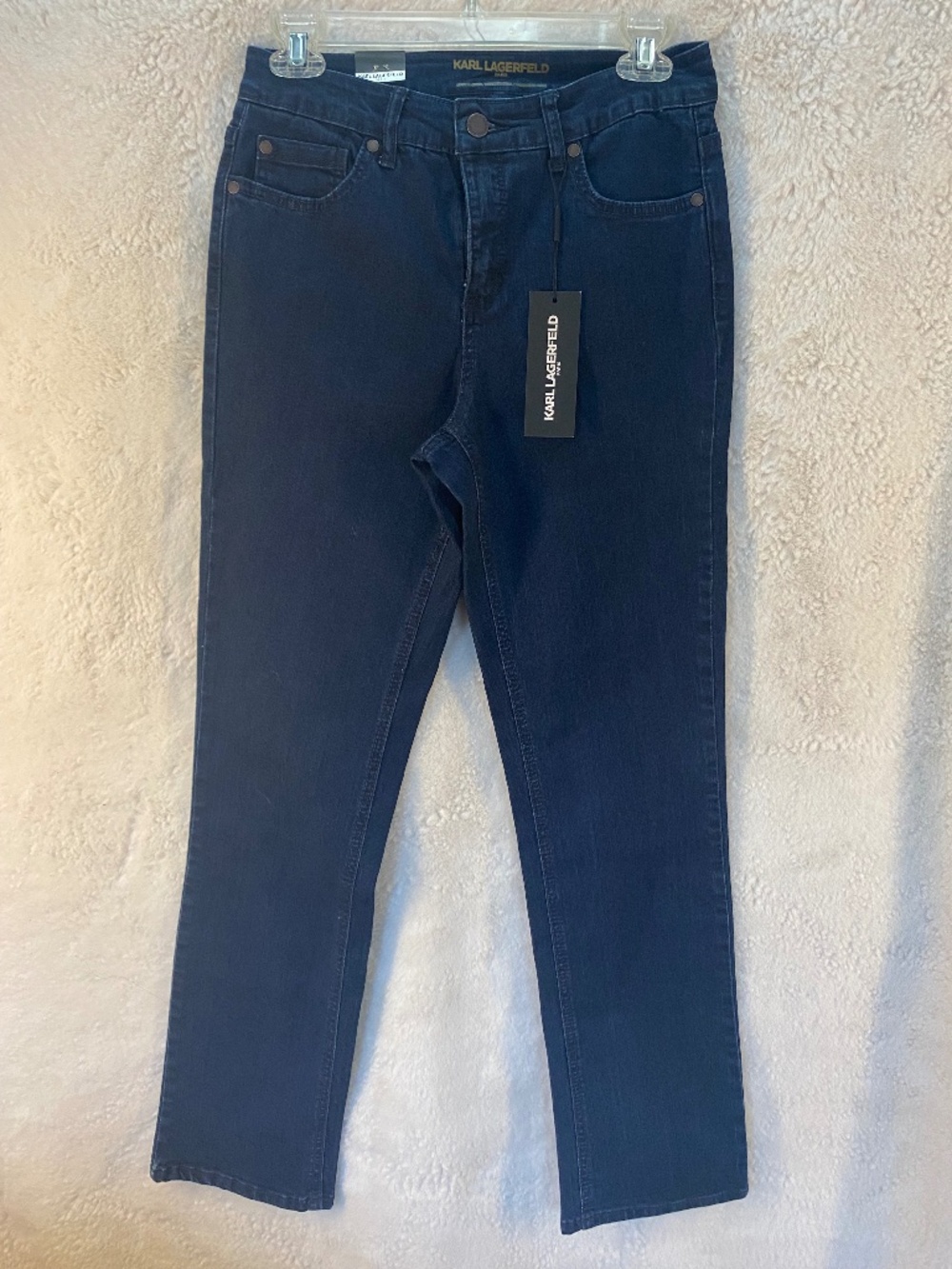 Karl Logerfeld Straight Leg Jeans, dark blue - size 4